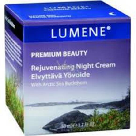 LUMENE PREMIUM BEAUTY REJUVENATING NIGHT CREAM 7.7 OZ WITH ARCTIC SEA BUCKTHORN